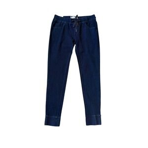 La Forme Scoop Fit Indigo Denim Leggings Drawstring Jeggings NWT Small NEW